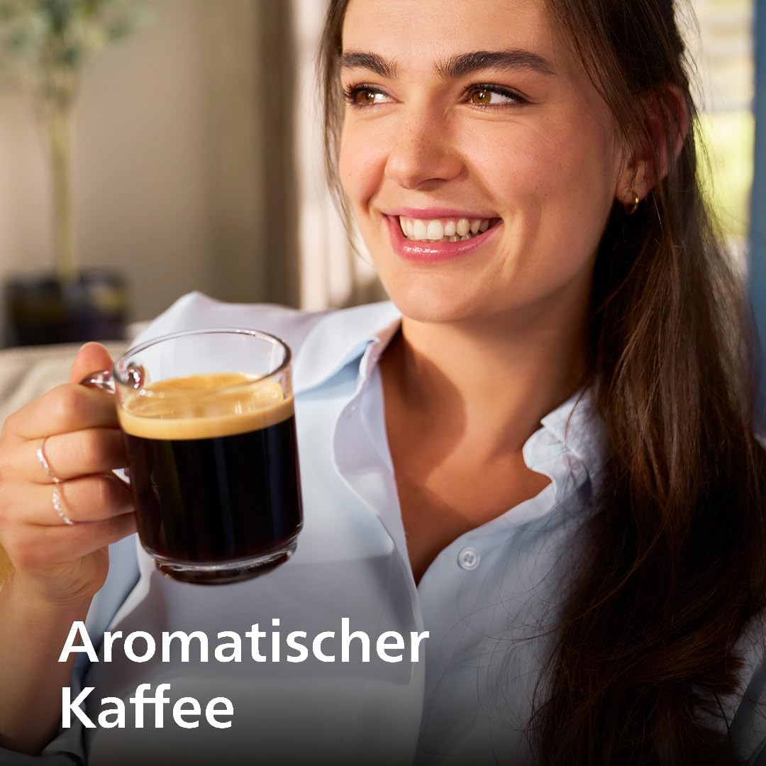 Serie 5500 Kaffeevollautomat (EP5544/50)–LatteGo Milchsystem,20 heiße und kalte Kaffeespezialitäten,40% leiser mit SilentBrew,QuickStart,Grau